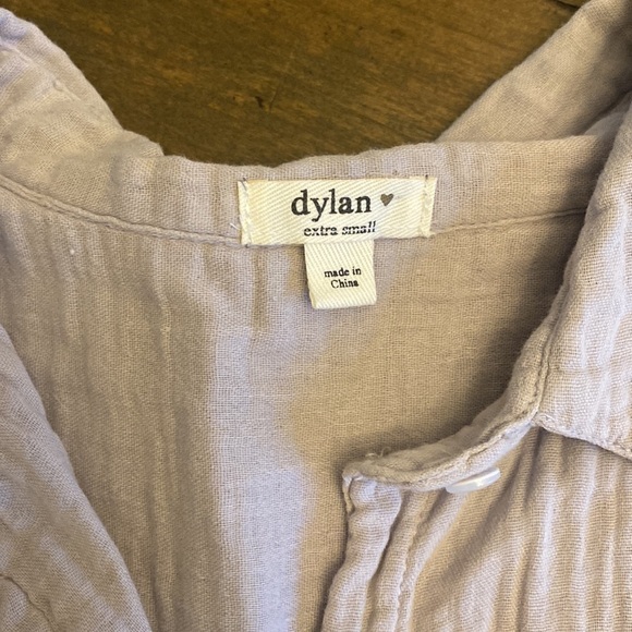 Dylan sleeveless button up gauzy blouse size XS gray - Picture 2 of 4